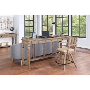 Logans Point Home Office Theatre Bar In Gray