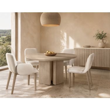Loggia Round Dining Room Set In Brown