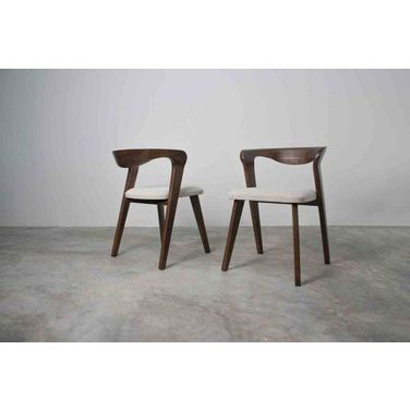 Logstor Side Chair Set of 2 In Rich Walnut