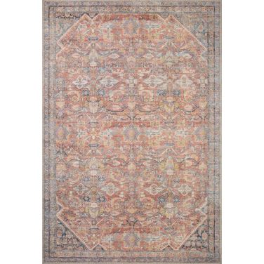 Loloi II Adrian Rust and Denim 8'-6" x 11'-6" Area Rug