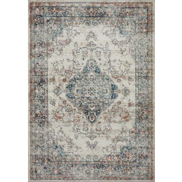 Loloi II Bianca Ivory and Ocean 11'-6" x 15' Area Rug