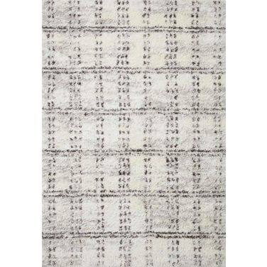 Loloi II Bliss Shag Cream and Grey 5'-3" x 7'-6" Area Rug