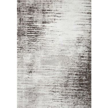 Loloi II Bliss Shag Grey and Cream 5'-3" x 7'-6" Area Rug