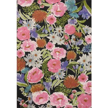 Loloi II Botanical Black and Multi 10'-6" x 13'-9" Area Rug