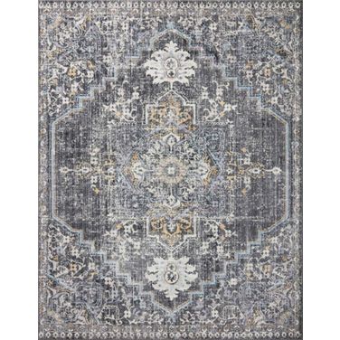 Loloi II Cassandra Charcoal and Gold 5'-3" x 7'-9" Area Rug