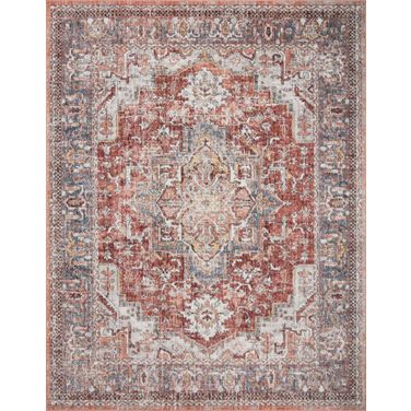 Loloi II Cassandra Rust and Multi 5'-3" x 7'-9" Area Rug CASNCSN-01RUML5379