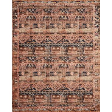 Loloi II Layla Mocha and Blush 9'-0" x 12'-0" Area Rug