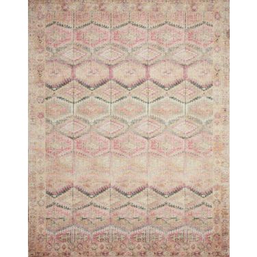 Loloi II Layla Pink and Lagoon 9'-0" x 12'-0" Area Rug