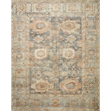 Loloi II Margot Ocean and Spice 3'-6" x 5'-6" Accent Rug