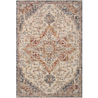 Loloi II Sorrento Ivory and Fiesta 11'-6" x 15'-7" Area Rug