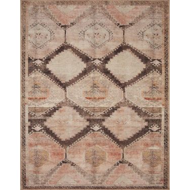 Loloi II Wynter Graphite and Blush 3'-6" x 5'-6" Accent Rug