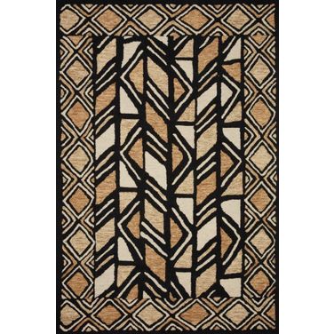 Loloi Nala Rug In Black And Beige NALANAL-01BLBE500R