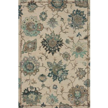 Loloi Padma Ivory and Blue 2'-0" x 5'-0" Accent Rug