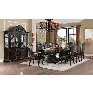 Lombardy Walnut Extendable Dining Room Set
