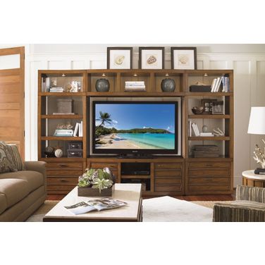 Longboat Key Warm Sundrenched Entertainment Wall Unit