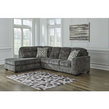 Lonoke 2-Piece LAF Sectional with Chaise In Gunmetal