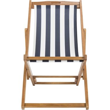 Loren Navy and White Striped Foldable Sling Chair Set of 2