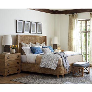Los Altos Newcastle Stain Coast Woven Panel Bedroom Set