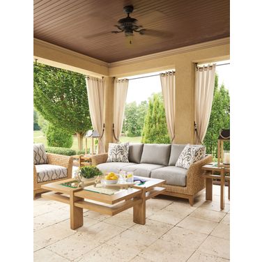 Los Altos Valley View Rich Aged Patina Outdoor Square Occasional Table Set