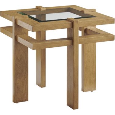Los Altos Valley View Square End Table In Light Brown 01-3930-957