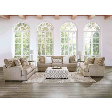 Loughlin Living Room Set In Light Brown