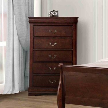 Louis Philippe Chest In Dark Cherry
