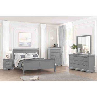 Louis Philippe Full Bed In Gray
