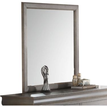 Louis Philippe III Mirror In Antique Gray