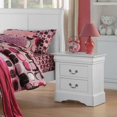 Louis Philippe III Nightstand (White)