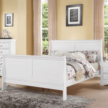 Louis Philippe Iii White Queen Sleigh Bed