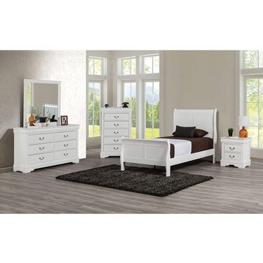 Louis Philippe Youth Bedroom Set In White