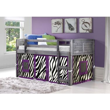 Louver Low Loft Antique Grey W/ Zebra Tent Kit