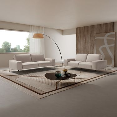 Loveseat with Novabuk Cover In Light Grey