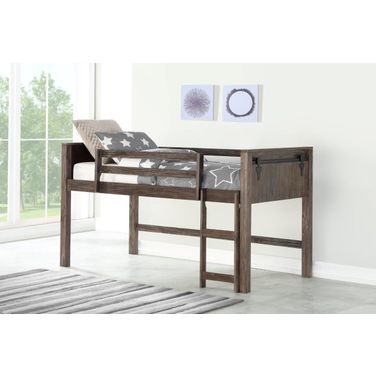 Low Loft Hdbd-Ftbd-Rails-Slats Brushed Shadow