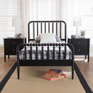 Lucera Bobbin 3-Piece Full Bedroom Set In Black