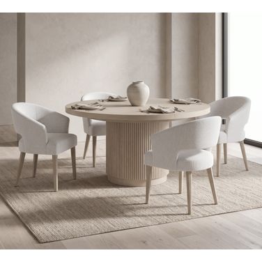 Lucerne Dining Room Set In Beige and Tan