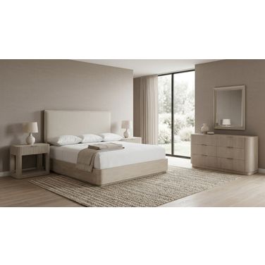 Lucerne Panel Bedroom Set In Beige and Tan