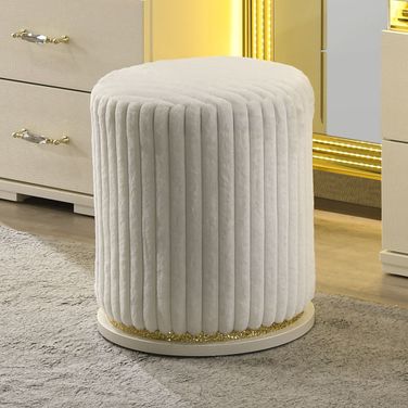 Lucida Vanity Stool In Beige