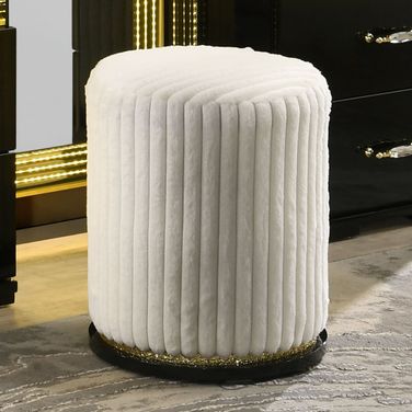 Lucida Vanity Stool In Black