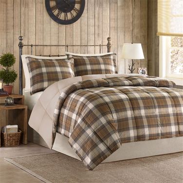 Lumberjack Polyester Softspun Printed Twin Comforter Mini Set In Multi