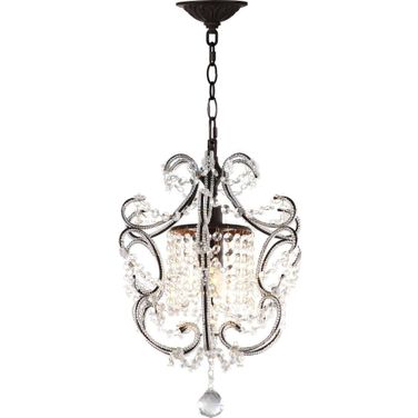 Luna Brown 1-Light 12 Inch Adjustable Chandelier