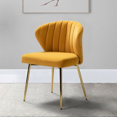Luna Side Chair In Mustard