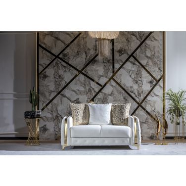 Lust Sleeper Loveseat with Under Seat Storage In Off White