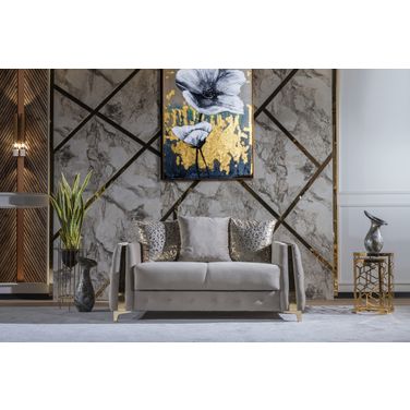 Lust Sleeper Loveseat with Under Seat Storage In Taupe