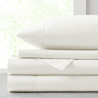Luxury Egyptian 500TC Cotton Queen Sheet Set In White