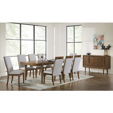 Lyncott Extension Dining Room Set In Brown