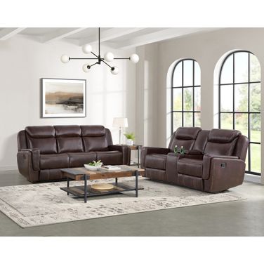 Lynx Motion Living Room Set In Brown
