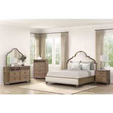 Lyris Bedroom Set In Rustic Oak