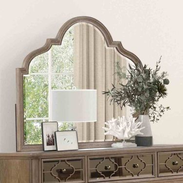 Lyris Mirror In Rustic Oak