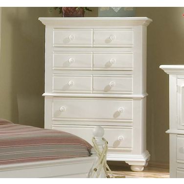 Cottage Traditions White Five Drawer Chest